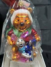 NWT Christopher Radko DISNEY POOH & PIGLET Limited Ed Glass Ornament and box picture