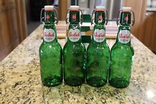 4- Green Grolsch Bottles With Flip Top 15.2 Ounces picture