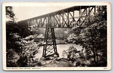 High Bridge Railway Over the Kentucky River KY Black White Poto Print Postcard picture