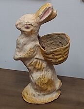 Jamieson Studios Paper Mache Primitive Easter Chocolate Rabbit Bunny Figure '99 picture