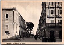 VINTAGE POSTCARD CONTINENTAL SIZE VIA FREDERICO DI PALMA TARANTO ITALY 1930s picture