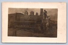 J99/ Interesting RPPC Postcard c1910 Steam Railroad Locomotive Men 151 picture