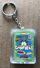 Vintage GARFIELD Miniature Green Playing Cards / Key Chain #20 picture