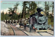c1910's Postcard An Oregon Logging Train Railroad Unposted Antique picture