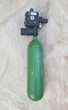 VINTAGE MILITARY USAF FIGHTER PILOTS BAILOUT OXYGEN BOTTLE w TYPE F-1 REGULATOR picture