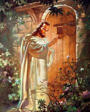 Lord Jesus Christ Stands at the Door and Knock art print 8x10 Christian Photo 72 picture