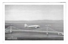 Postcard United Airlines Mainliner Over Golden Gate Bridge San Francisco New picture