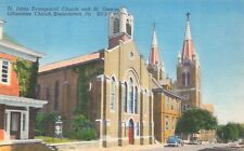 Postcard PA Shenandoah Churches St. Johns Evangelical St. George Lithuanian picture