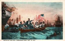 Battle Of Lake Erie Commander Perry 1813 Painting WH Powell Vintage Postcard picture