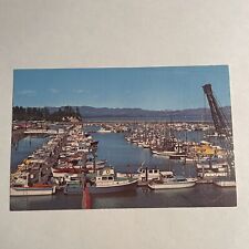 Ilwaco WA-Washington, Port Basin, Columbia River, Small Boats Vintage Postcard picture
