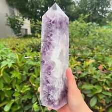 Rainbow Top Quality Amethyst Grey Agate Geode Tower Point Obelisk Crystal Quartz picture
