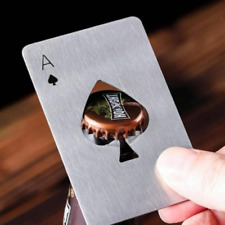 Stainless Steel Flat Can Opener Portable Ace of Spades Credit Card Size Opener picture