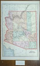 Vintage 1901 ARIZONA Map 14