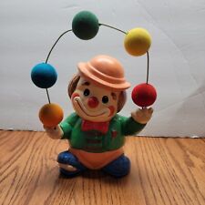 Vintage 1981 Enesco Juggling Circus Clown Piggy Bank Ceramic w/Stopper Taiwan picture
