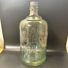 ANTIQUE Vintage Large GLASS BOTTLE International St.Louis With METAL TOP picture