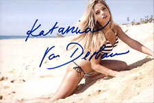 Katarina Van Derham Signed 4x6 Photo Model Femme Fatale Benchwarmer Autograph picture
