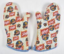 Vintage Pair of Schlitz Beer Quilted Oven Grilling Mitts Gloves picture