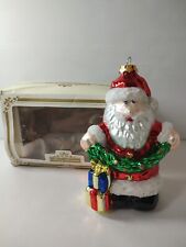IMPULS Traditional Glass Christmas Ornament Mouth Blown Hand Painted Santa 6