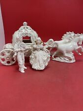 Beautiful porcelain carriage with horses, Cinderella and Prince. picture