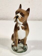Hand Painted Zsolnay Hungary Pecs Porcelain Boxer Dog Figurine Figure EUC FstShp picture