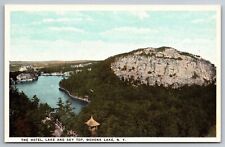 The Hotel Lake and Sky Top Mohonk Lake New York c1920s WB UNP Postcard N570 picture