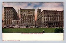 Chicago IL-Illinois, Auditorium Hotel And Annex, Antique Vintage c1908 Postcard picture