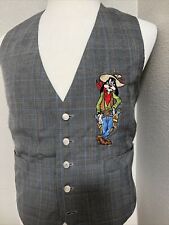 Too Cute Guetta Brothers Disney Goofy Mens Waistcoat Vest (1993) Size Small picture