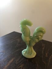 VINTAGE JADEITE DEPRESSION STYLE GLASS ROOSTER CHICKEN FRENCH COUNTRY Decor picture