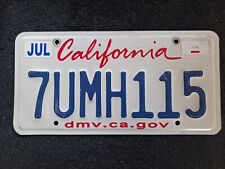 2016 California CA License Plate 7UMH115 picture