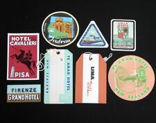 Vtg 50s 60s Hotel Bag Tag Luggage Sticker Label Cavalieri Firenze New Zealand picture