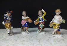 Antique German Poppelsdorf Porcelain Figurine Miniatures, 4 pcs, 3