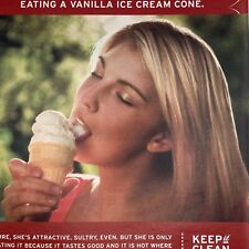 2007 Old Spice PRINT AD Hydrowash Sexy Blonde Girl Licking Ice Cream Cone 2000s picture