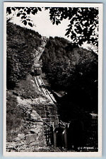 Norway Postcard Bergen Inclined Trolley Railroad c1940's RPPC Photo picture