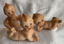Vintage Bisque Kewpie Babies Set Of 3 Japan Cupie picture