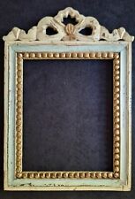 Antique Victoruan Carved Picture Frame Gold Details Wood 19