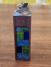 Vintage Georges Briard Mosaic Stained Glass Table Lighter MCM picture