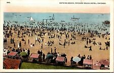 Bathing Beach, Chicago Beach Hotel, Chicago Color Postcard picture