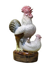 Off White Glaze Ceramic Rooster Family Figure cs2445 picture
