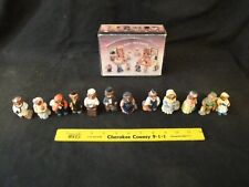 1991 Set Of 12 Sweet Owl Family Miniature Resin Owl Figurines picture