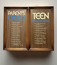 Vintage Dickson’s Wall Art Signs Parents Creed & The Teen Commandments 16”x 9.5” picture