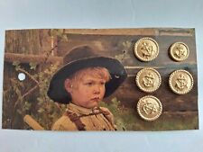 5 Vintage Gold Anchor  Metallic Buttons Military  picture