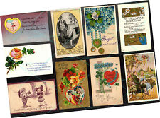17 POSTCARD Antique Vintage VALENTINE SWEETHEART LOVE 1907-1912 1c stamp BE MINE picture