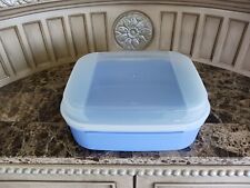 Tupperware 1981 Storz-A-Lot Blue Container Hinged Flip Top Lid picture
