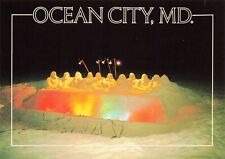 Postcard Sand Sculpture Boardwalk, Ocean City Maryland Night View picture