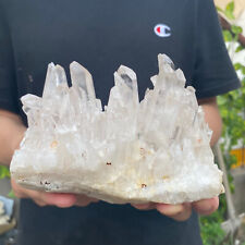 2lb Large Natural Clear White Quartz Crystal Cluster Rough Healing Specimen picture