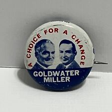 Button Pin Goldwater Miller 1964 A Choice For A Change picture