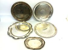 Mixed Vintage Lot Used Silverplate Plates Platters EPC 930 Gorham IS GM Rogers picture