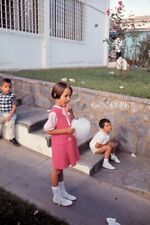 #SM20- b Vintage 35mm Slide Photo- Girl Eating Cotton Candy- 1965 picture