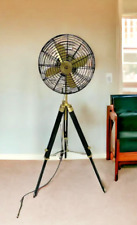 Antique Brass Vintage Reproduction electric floor fan with Tripod-Vintage picture