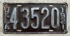 1921 Oklahoma License Plate -  Nice Original Paint Condition picture